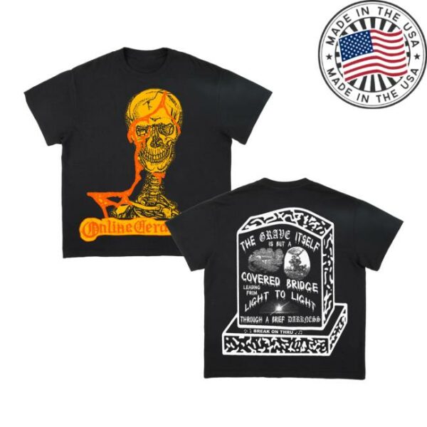 Online Ceramics Merch Store Covered Bridge Off-Black Tee