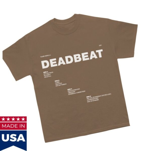 Tame Impala Store Merch Deadbeat Tracklist Tee