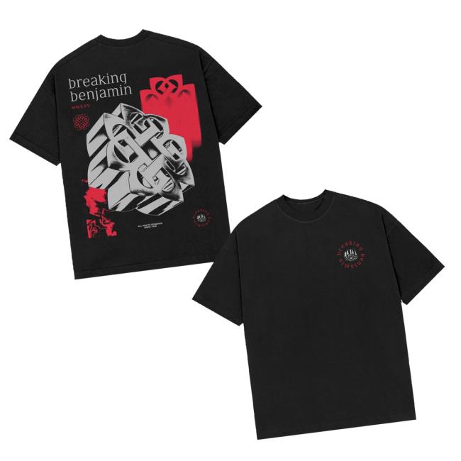 Breaking Benjamin Merch Store 3D Black Tee Breaking Benjamin Merch Store 3D Black Tee