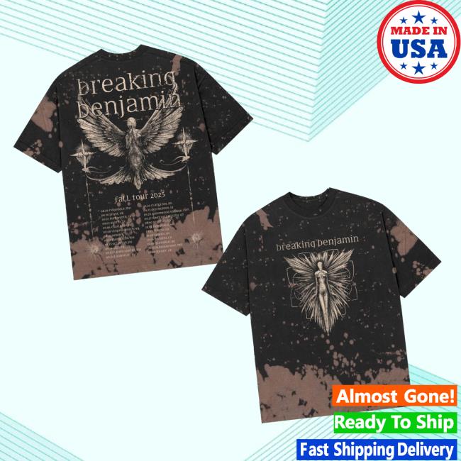 Breaking Benjamin Merch Store Angel Dye Fall Tour Tee Breaking Benjamin Merch Store Angel Dye Fall Tour Tee