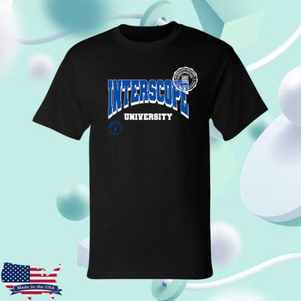 Interscope Store Merch Interscope Blue University T-Shirt