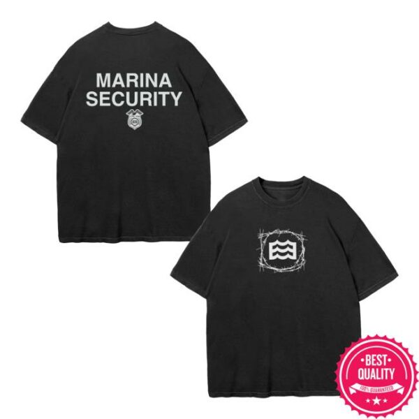 Lateral Vision Brand Merch Store Marina Security Black Tee