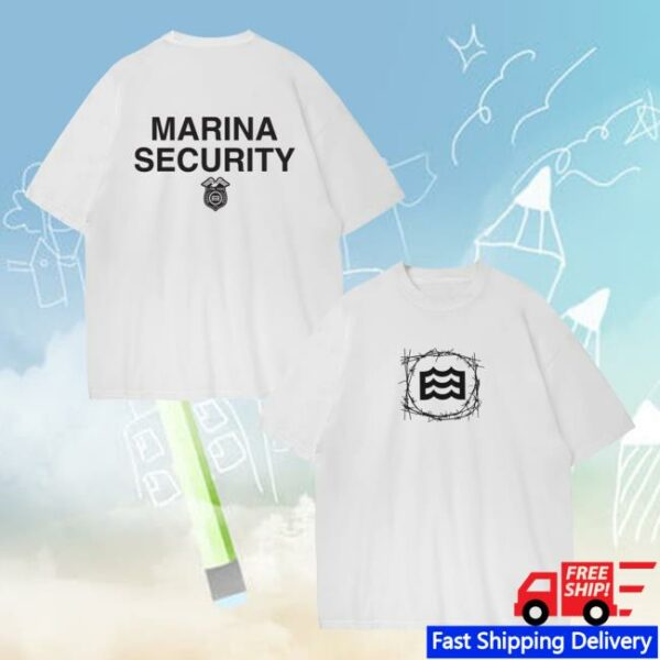 Lateral Vision Brand Merch Store Marina Security White Tee