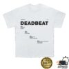 Tame Impala Merch Store Deadbeat Tracklist Tee 1 kenny Tame Impala Merch Store Deadbeat Tracklist Tees