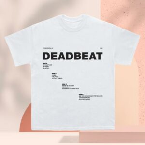 Tame Impala Merch Store Deadbeat Tracklist Tee White