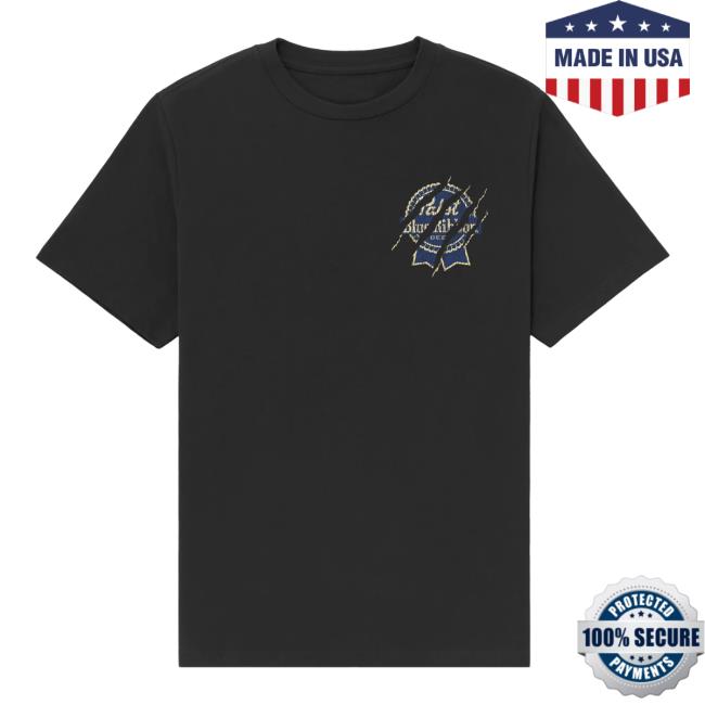 Pabst Blue Ribbon Merch Store Godzilla Clawed Ribbon Black Tee Pabst Blue Ribbon Merch Store Godzilla Clawed Ribbon Black Tee