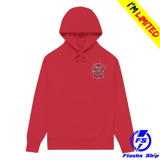 Pabst Blue Ribbon Merch Store Godzilla Clawed Ribbon Red Hoodie Pabst Blue Ribbon Merch Store Godzilla Clawed Ribbon Red Hoodie