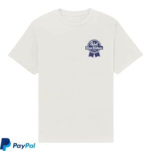 Pabst Blue Ribbon Merch Store Godzilla Portrait White Tee Pabst Blue Ribbon Merch Store Godzilla Portrait White Tee