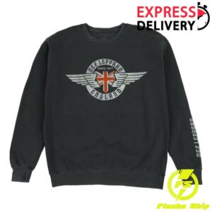 Def Leppard Merch Store Wing Flag Crewneck Sweatshirt Def Leppard Merch Store Wing Flag Crewneck Sweatshirt