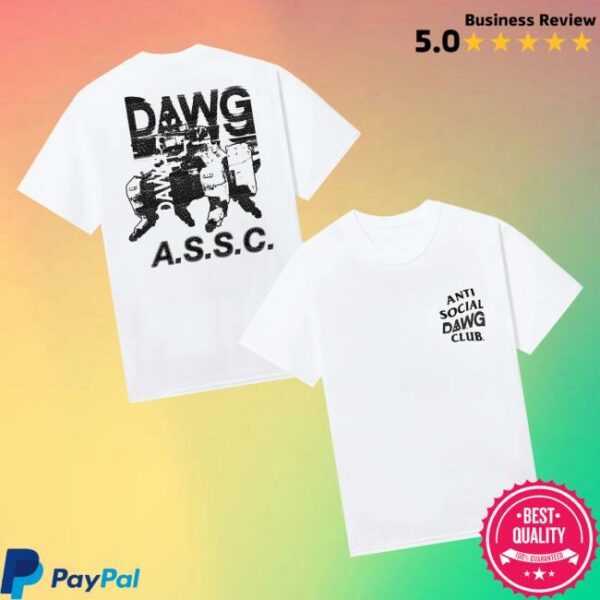 Antisocialsocialclub Merch Store Assc X Cod Dawg Tee White
