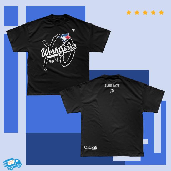 Toronto Blue Jays X The Weeknd Fanatics World Series Legacy T-Shirt Black Toronto Blue Jays X The Weeknd Fanatics World Series Legacy T-Shirt Black