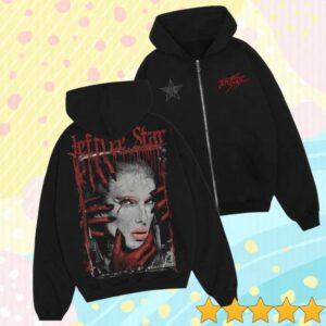 Jeffree Star Cosmetics Store Merch Spooky Jeffree Zip Up Hoodie Jeffree Star Cosmetics Store Merch Spooky Jeffree Zip Up Hoodie
