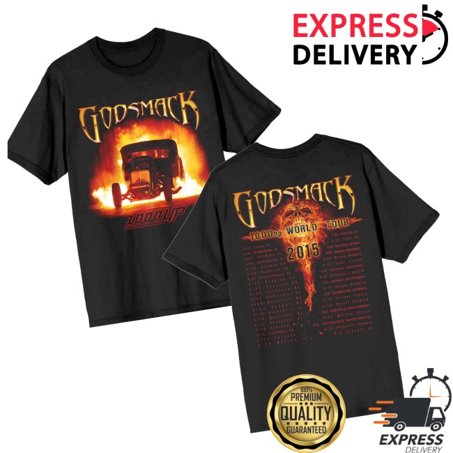Godsmack Store Merch 1000Hp Album Retro Dateback Tee Godsmack Store Merch 1000Hp Album Retro Dateback Tee