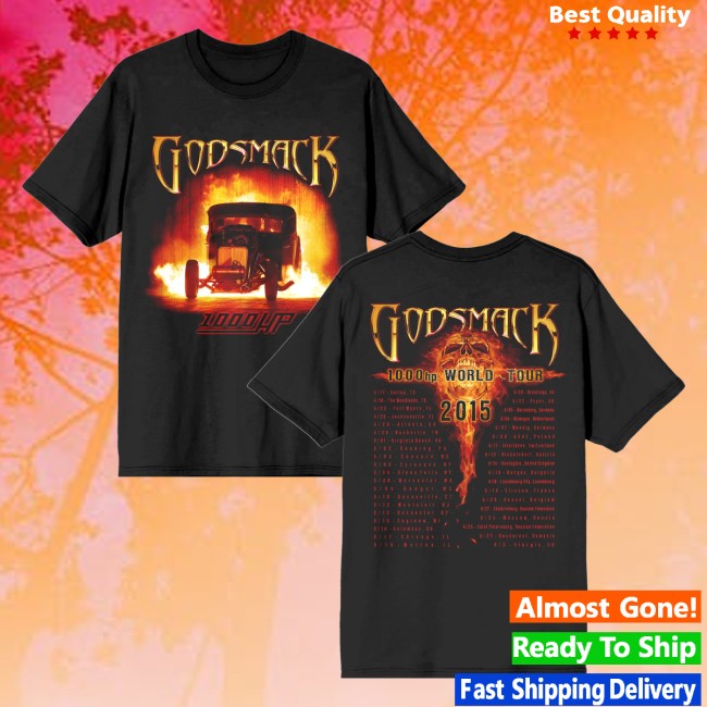 Godsmack Store Merch 1000Hp Album Retro Dateback Tee Godsmack Store Merch 1000Hp Album Retro Dateback Tee