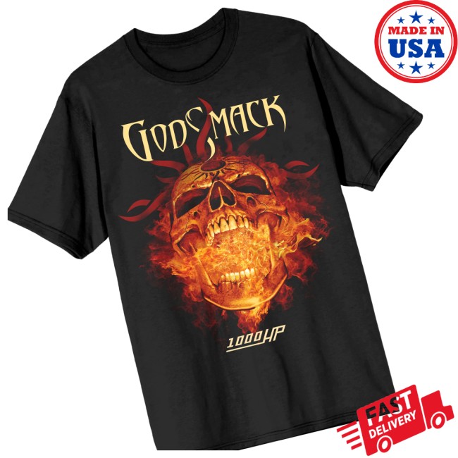 Godsmack Store Merch 1000Hp Skull Flames Tee Godsmack Store Merch 1000Hp Skull Flames Tee