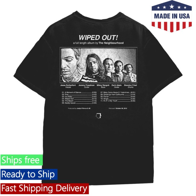 The Neighbourhood Store Merch Wiped Out Album Tee The Neighbourhood Store Merch Wiped Out Album Tee