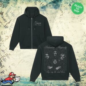 Queen Store Merch Bohemian Rhapsody Black Zip Hoodie Queen Store Merch Bohemian Rhapsody Black Zip Hoodie