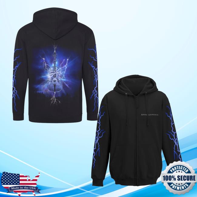 Jsr Direct Merch Store Apocalyptica Lightning Cello Zip Hoodie Jsr Direct Merch Store Apocalyptica Lightning Cello Zip Hoodie