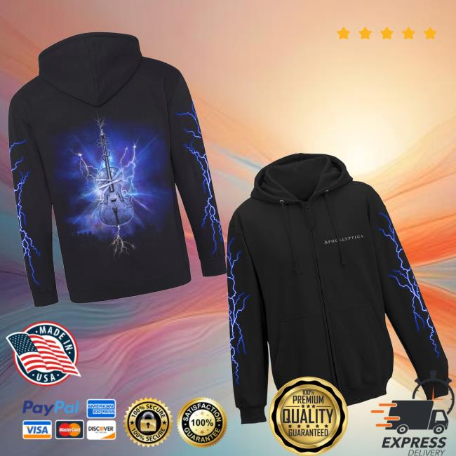 Jsr Direct Merch Store Apocalyptica Lightning Cello Zip Hoodie Jsr Direct Merch Store Apocalyptica Lightning Cello Zip Hoodie