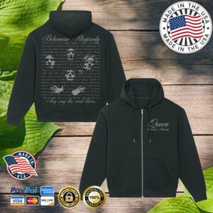 Queen Online Store Merch Bohemian Rhapsody Black Zip Hoodie Queen Online Store Merch Bohemian Rhapsody Black Zip Hoodie