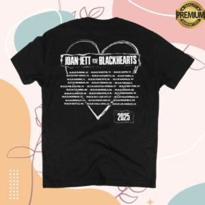 Joan Jett Store Merch Joan Jett Store 2025 Tour T-Shirt