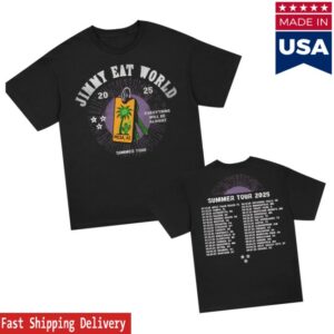 Jimmy Eat World Store Merch Summer 2025 Tour Black T-Shirt