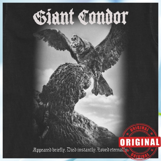 Godzilla Store Merch Giant Condor Vintage Black T-Shirt Godzilla Store Merch Giant Condor Vintage Black T-Shirt