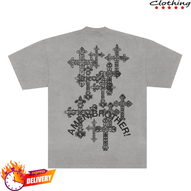 Jpegmafia Store Merch Amen Brother Gray Tee Jpegmafia Store Merch Amen Brother Gray Tee