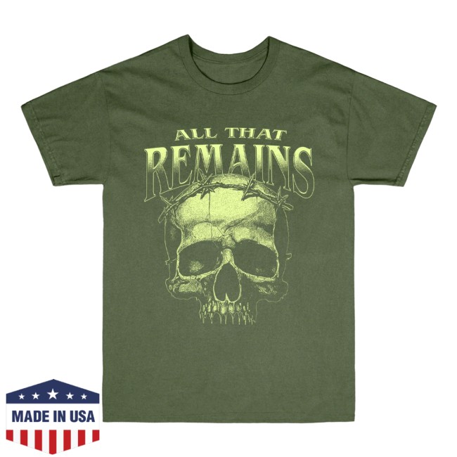 All That Remains Store Merch Barbed Wire Skull Tee All That Remains Store Merch Barbed Wire Skull Tee