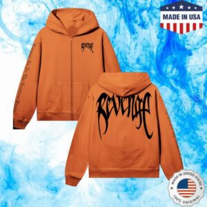 Revenge Merch Store Arch Logo Zip Orange Black