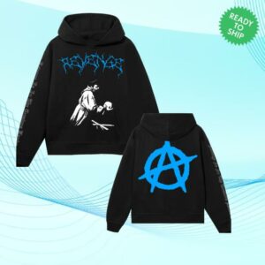 Revenge Merch Store St Francis Hoodie Black Blue