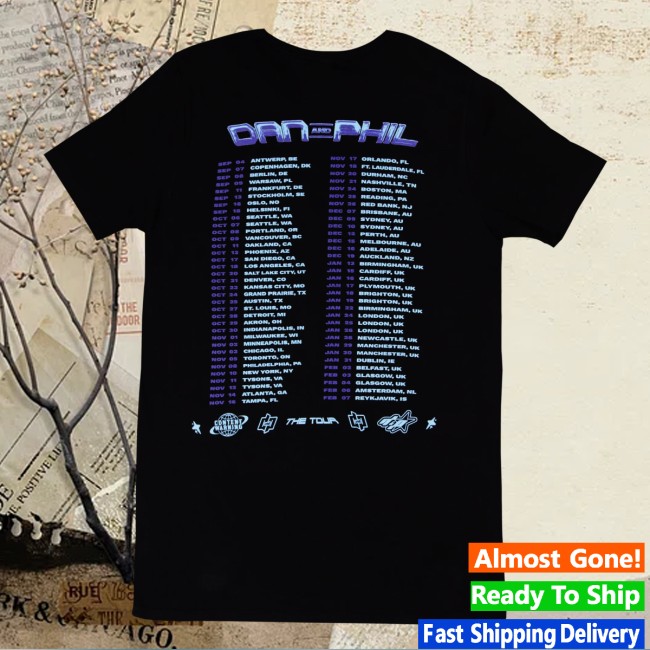 Dan And Phil Shop Store Merch Tour Tee Dan And Phil Shop Store Merch Tour Tee