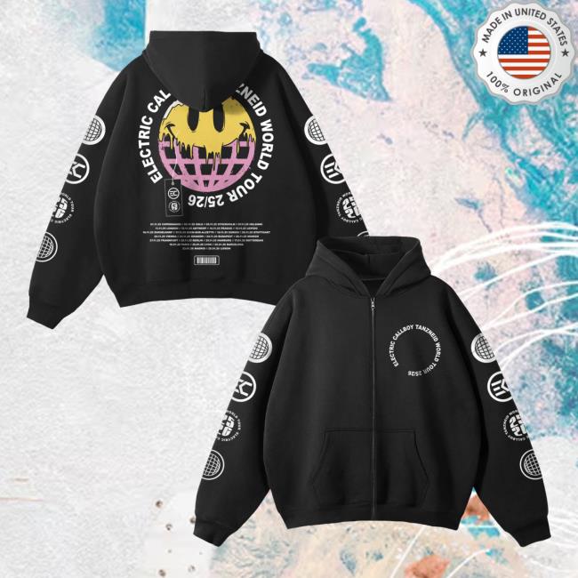 Electric Callboy Merch Store Tanzneid Tour Globe Kapuzenjacke Electric Callboy Merch Store Tanzneid Tour Globe Kapuzenjacke