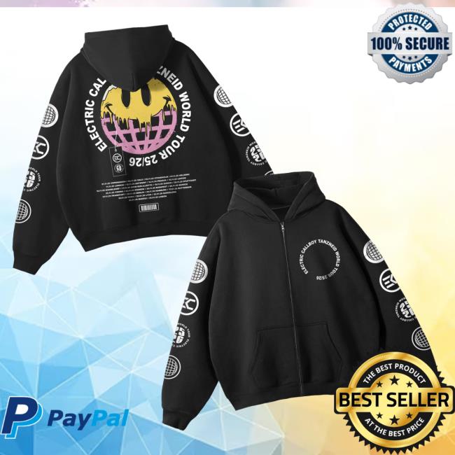 Electric Callboy Merch Store Tanzneid Tour Globe Kapuzenjacke Electric Callboy Merch Store Tanzneid Tour Globe Kapuzenjacke