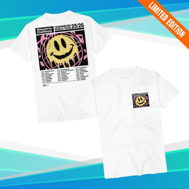 Electric Callboy Merch Store Tanzneid Tour Smile T-Shirts Electric Callboy Merch Store Tanzneid Tour Smile T-Shirts