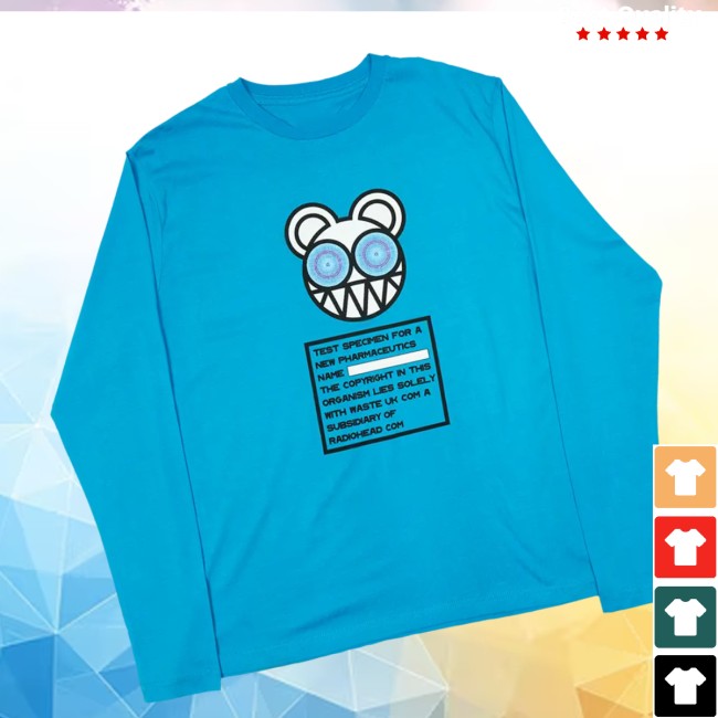 W.A.S.T.E. Store Merch Test Specimen Cyan Blue Long Sleeve T-Shirt W.A.S.T.E. Store Merch Test Specimen Cyan Blue Long Sleeve T-Shirt