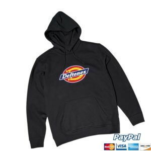 Deftones X Dickies Store Merch Deftones X Dickies Black Hoodie
