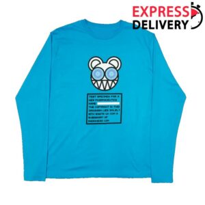 Wasteheadquarters Shop Merch Test Specimen Cyan Blue Long Sleeve T-Shirt