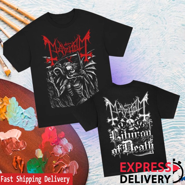 Mayhem Official Store Merch Death Engraving Black T-Shirt Mayhem Official Store Merch Death Engraving Black T-Shirt