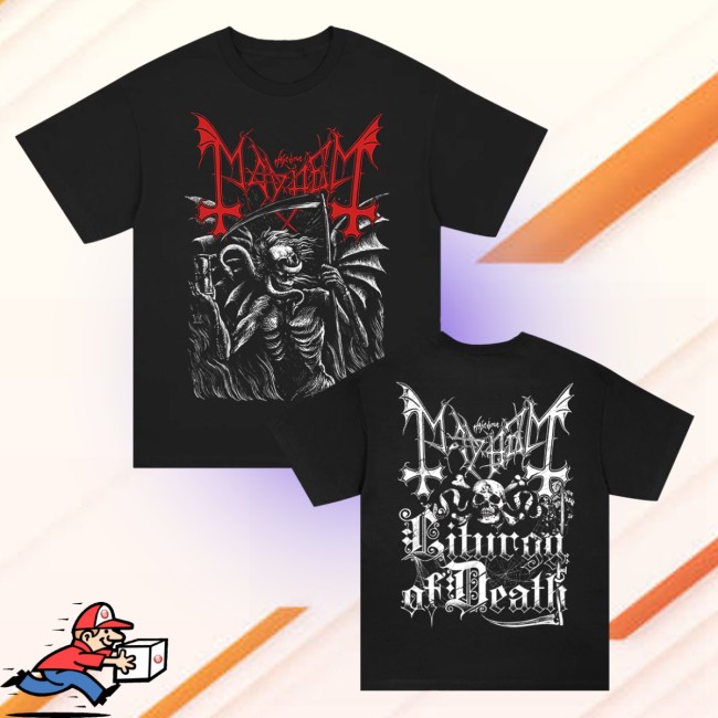 Mayhem Official Store Merch Death Engraving Black T-Shirt Mayhem Official Store Merch Death Engraving Black T-Shirt
