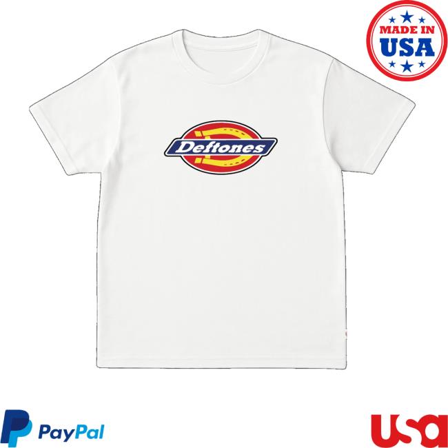 Deftones Shop Merch Deftones X Dickies White T-Shirt Deftones Shop Merch Deftones X Dickies White T-Shirt