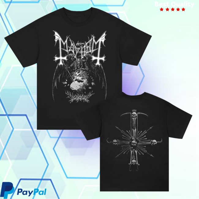 Mayhem Official Store Merch World On Fire Black T-Shirt Mayhem Official Store Merch World On Fire Black T-Shirt