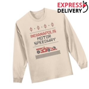 Indianapolis Motor Speedway Store Merch Wing Wheel Flag Holiday Long Sleeve Shirt