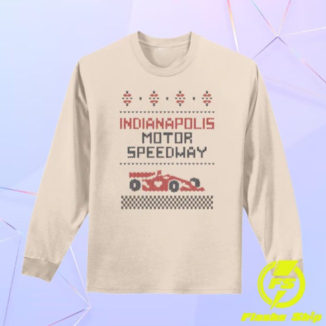 Indianapolis Motor Speedway Store Merch Wing Wheel Flag Holiday Long Sleeve Shirt Indianapolis Motor Speedway Store Merch Wing Wheel Flag Holiday Long Sleeve Shirt