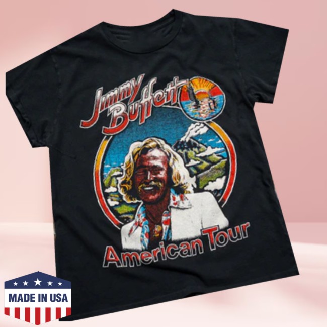 Madeworn Store Merch Jimmy Buffett American Tour Shirt Madeworn Store Merch Jimmy Buffett American Tour Shirt