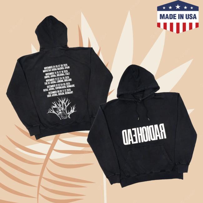 Waste Merch Store Radiohead 2025 Tour Black Hoodie Waste Merch Store Radiohead 2025 Tour Black Hoodie