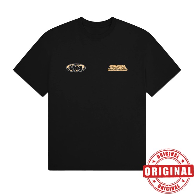Lando Norris Store Merch World Tour Black Tee Lando Norris Store Merch World Tour Black Tee