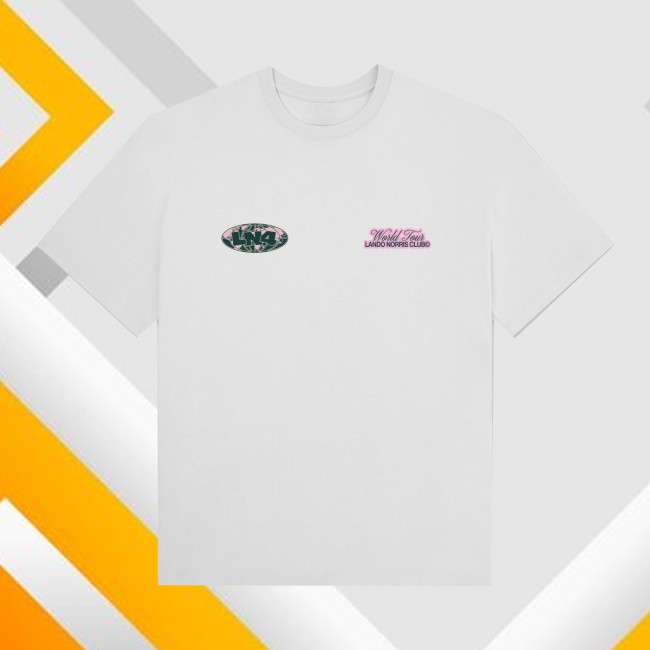 Lando Norris Store Merch World Tour White Tee Lando Norris Store Merch World Tour White Tee