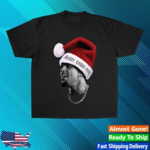 Chris Brown Shop Merch Merry Chris Mas Big Head Ss T-Shirt