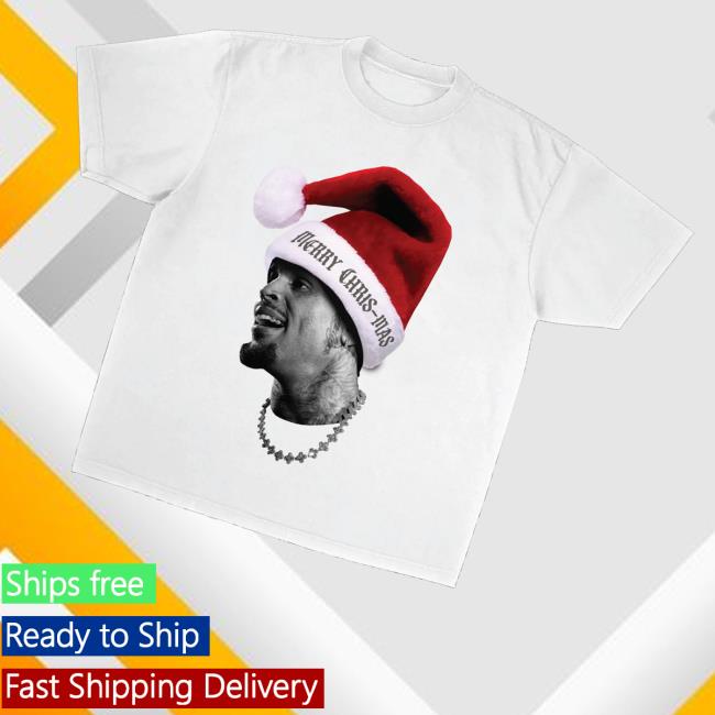 Chris Brown Shop Merch Merry Chris Mas Big Head Ss T-Shirt Chris Brown Shop Merch Merry Chris Mas Big Head Ss T-Shirt